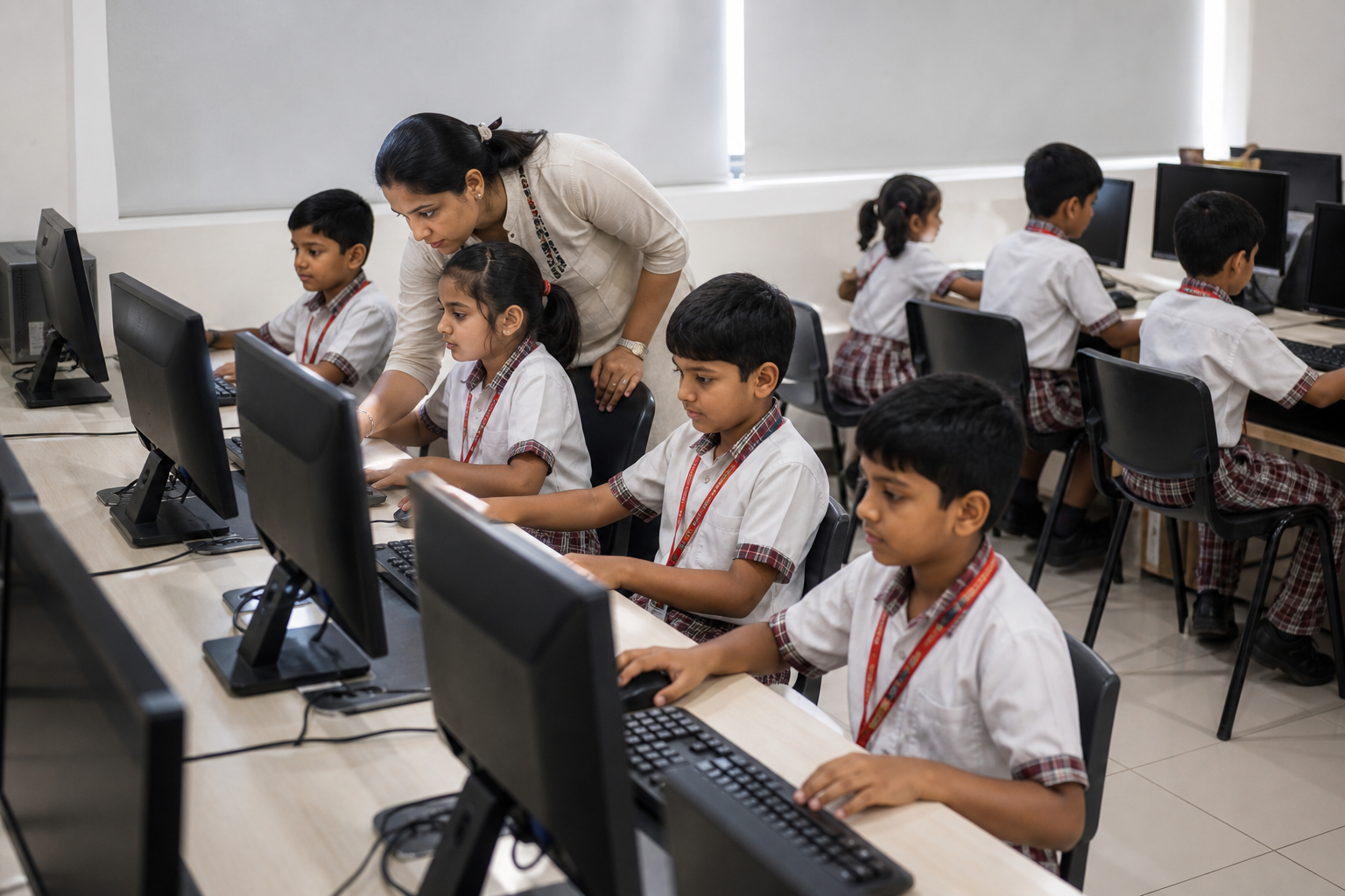 Computer basics mouse learning at SRJ Academy
