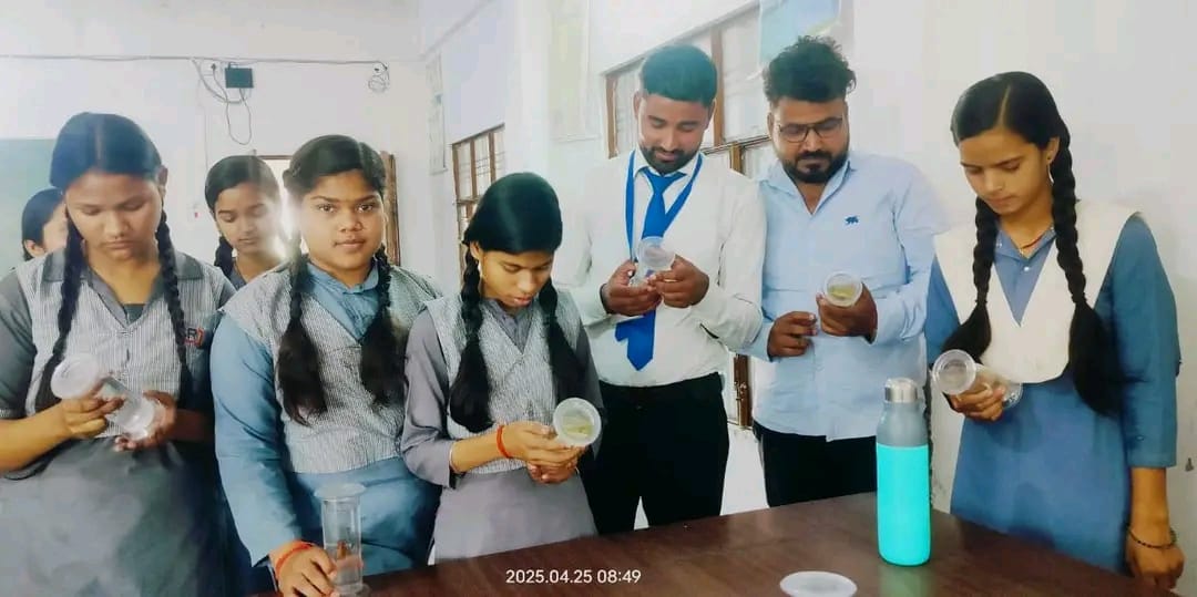 Students conducting experiment