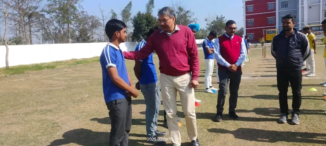 Cheering teams during cricket match